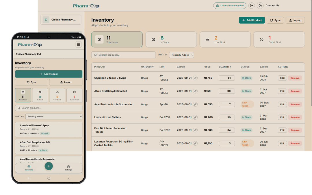 Manage your inventory.